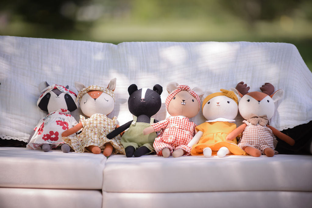 heirloom handmade dolls with canadian aninals theme