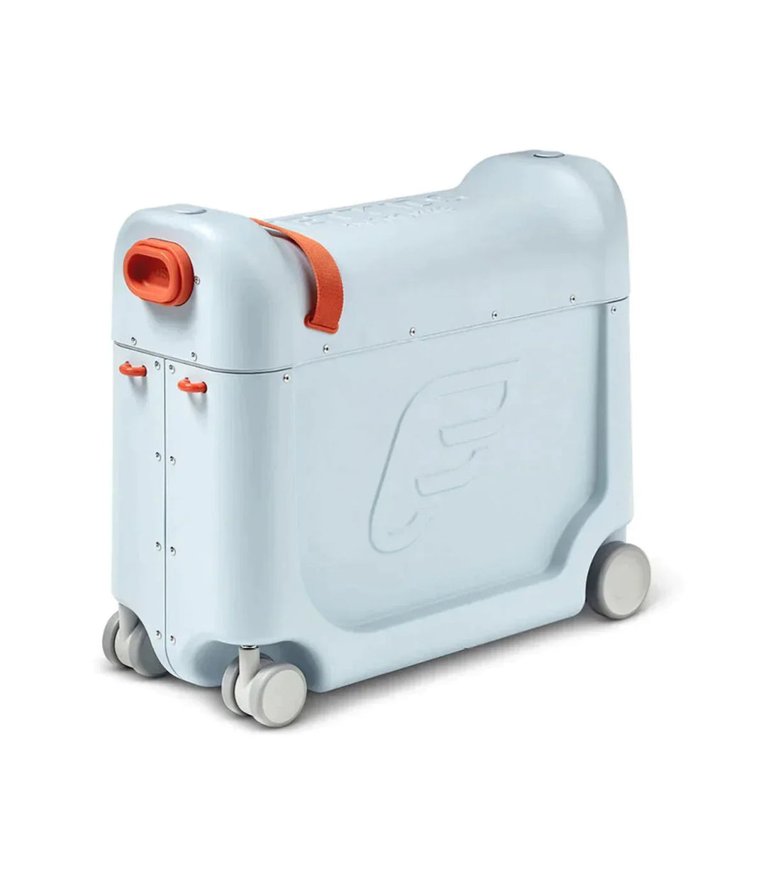 blue kids luggage with wheels