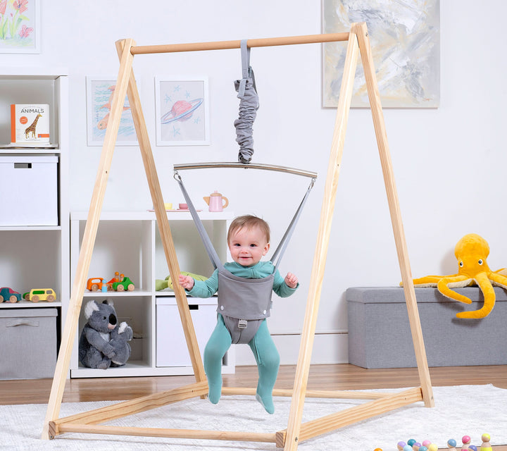 Tulip Foldable Baby Bouncer with Safety Harness | Lightweight & Portable Infant Seat