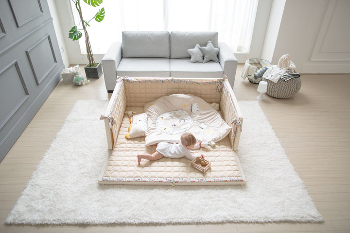Ggumbi Lucky Star Bumper Play Room - Ivory (XL)