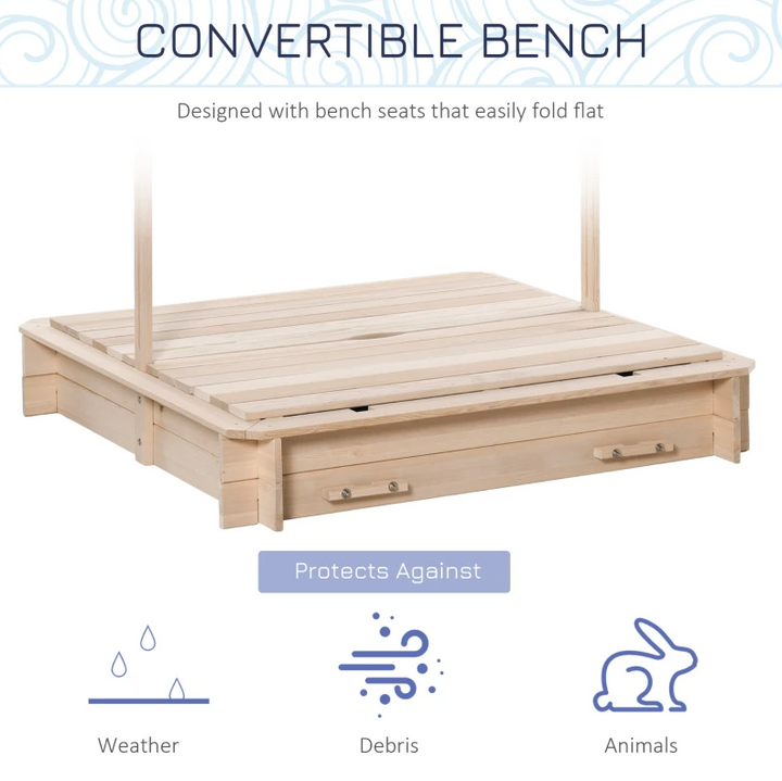 Sandbox With Adjustable Canopy
